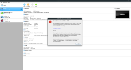 How to fix VirtualBox VM launch error on Linux
