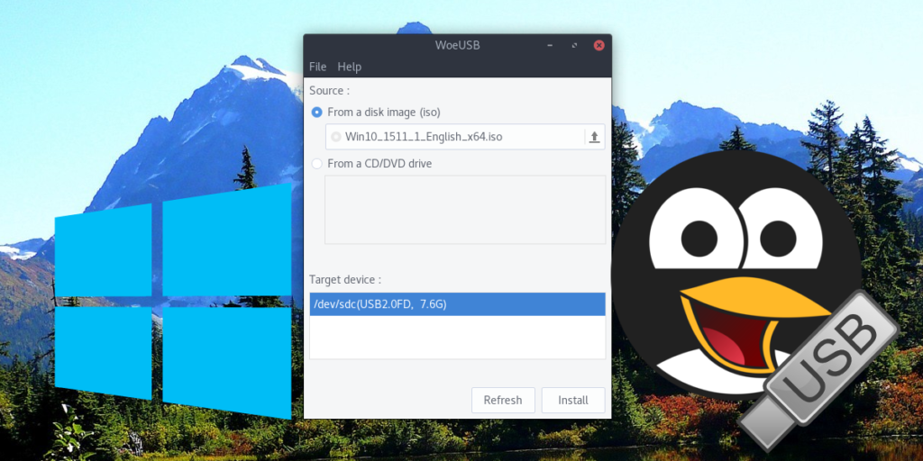 How To Make A Windows USB drive On Linux With WoeUSB